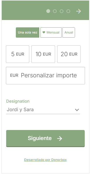 Donativo a través de DEMADE — abre los pasos para donar